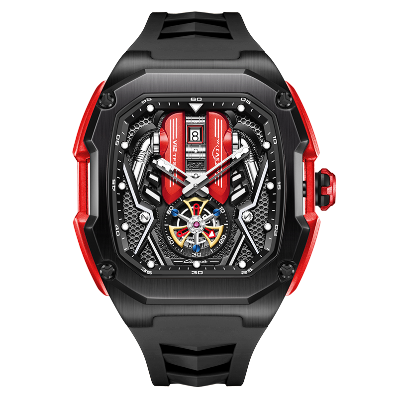 LILUOKE Supercar V12 Motor Magic Speed ​​Serie Uhr 