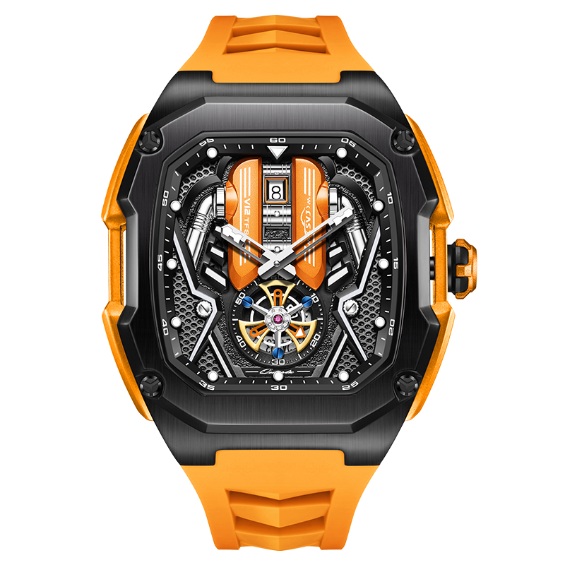 LILUOKE Supercar V12 Motor Magic Speed ​​Serie Uhr 