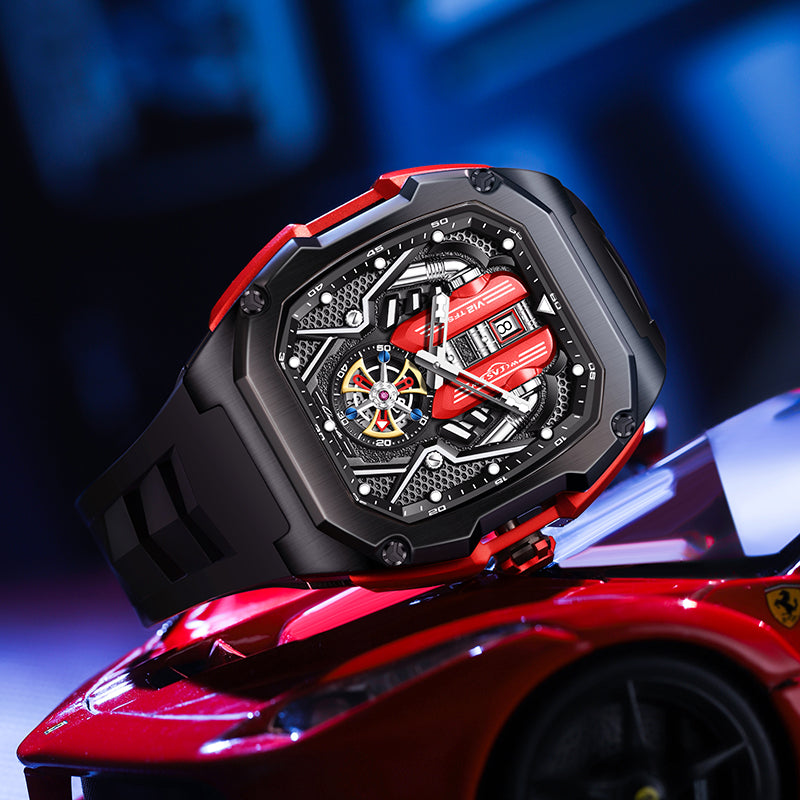 LILUOKE Supercar V12 Engine Magic Speed Series Watch