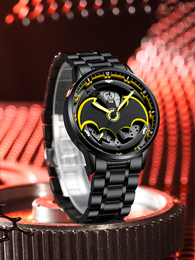 LILUOKE Hollow‑Out Batman Men Quartz Wristwatch 2116
